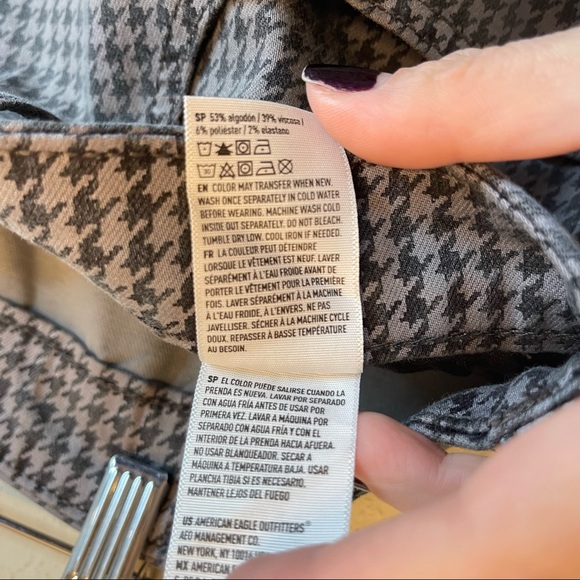 American Eagle Houndstooth Curvy Super Hi Rise Plus Size Jegging/Sz:24/NEW - Picture 8 of 10